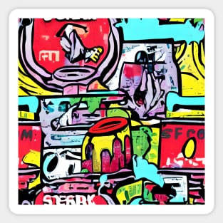 authentic 70s pop art pattern Sticker